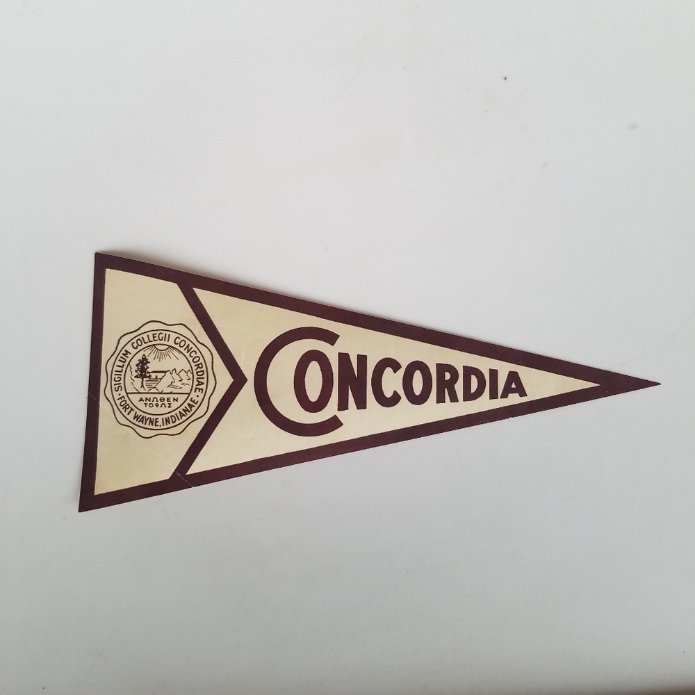 Fort Wayne Concordia University Paper Pennant Decal Steamer College Sticker